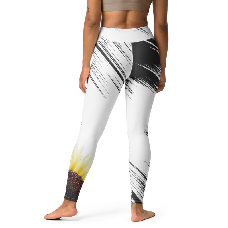 Golden Sunflower – Yoga Leggings – XS (back view)