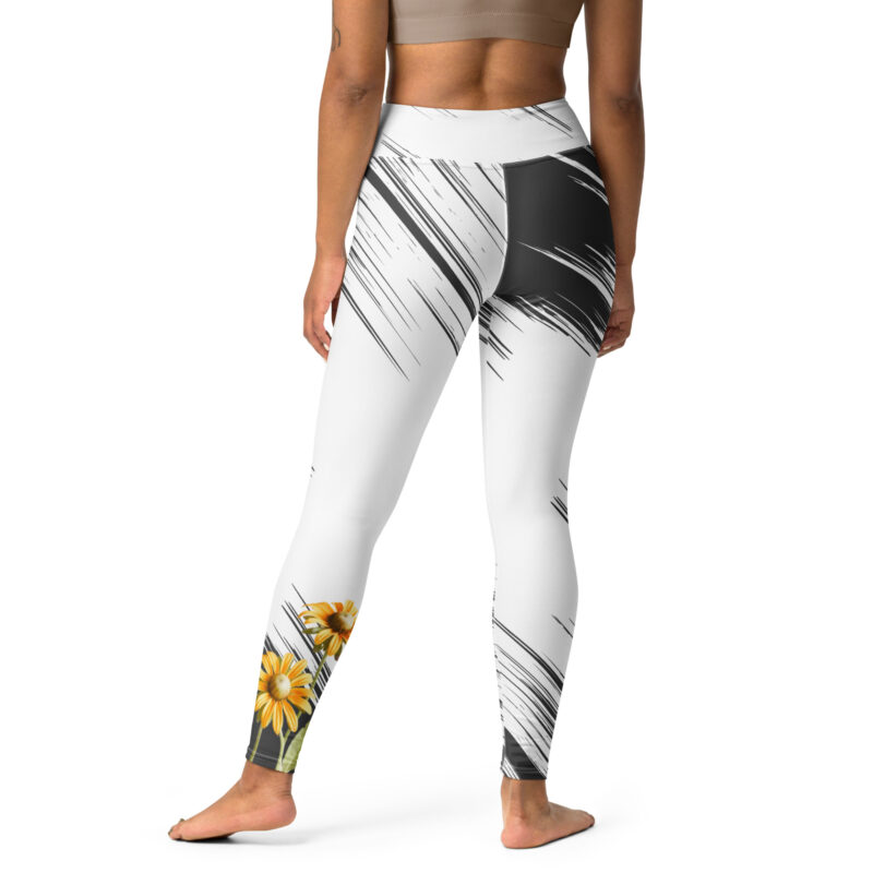 Amber Brown-Eyed Susan – Yoga Leggings – XS (back view)