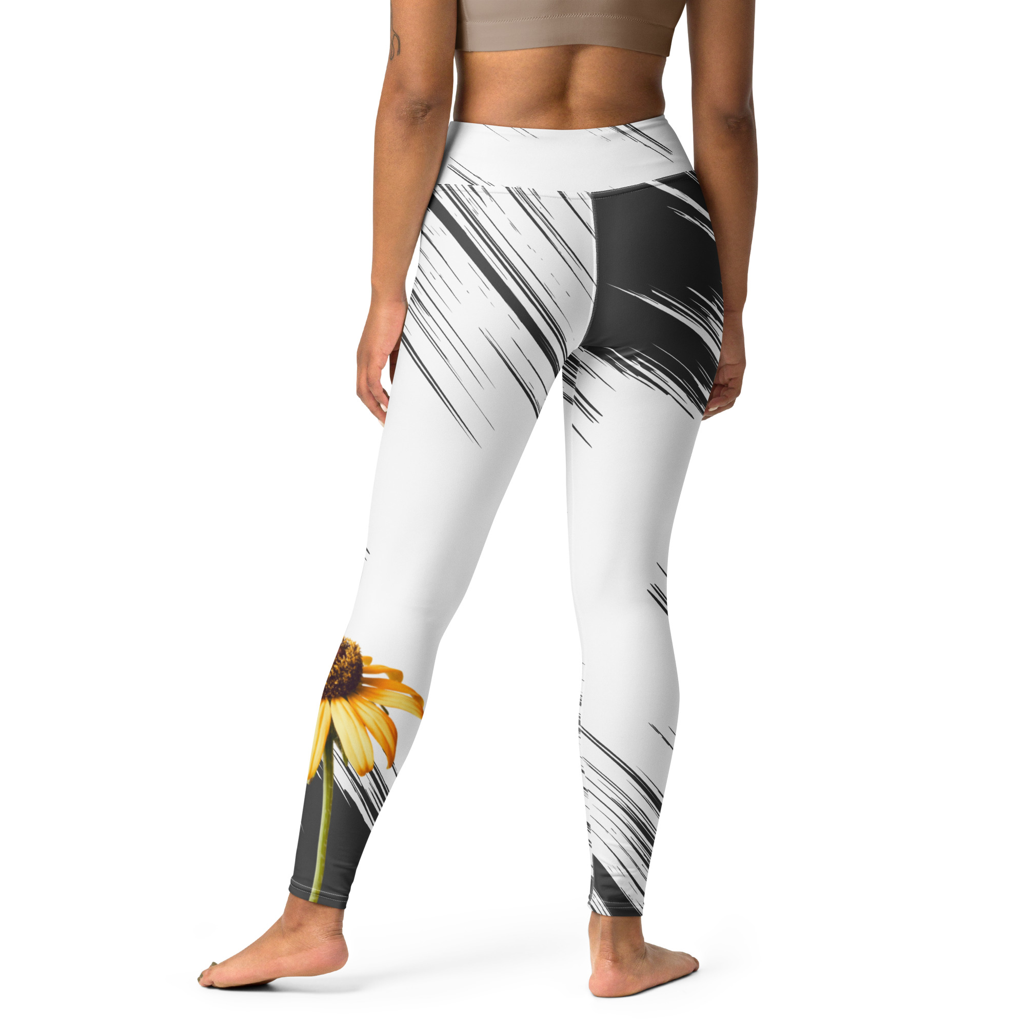 Golden Brown-Eyed Susan – Yoga Leggings – XS (back view)