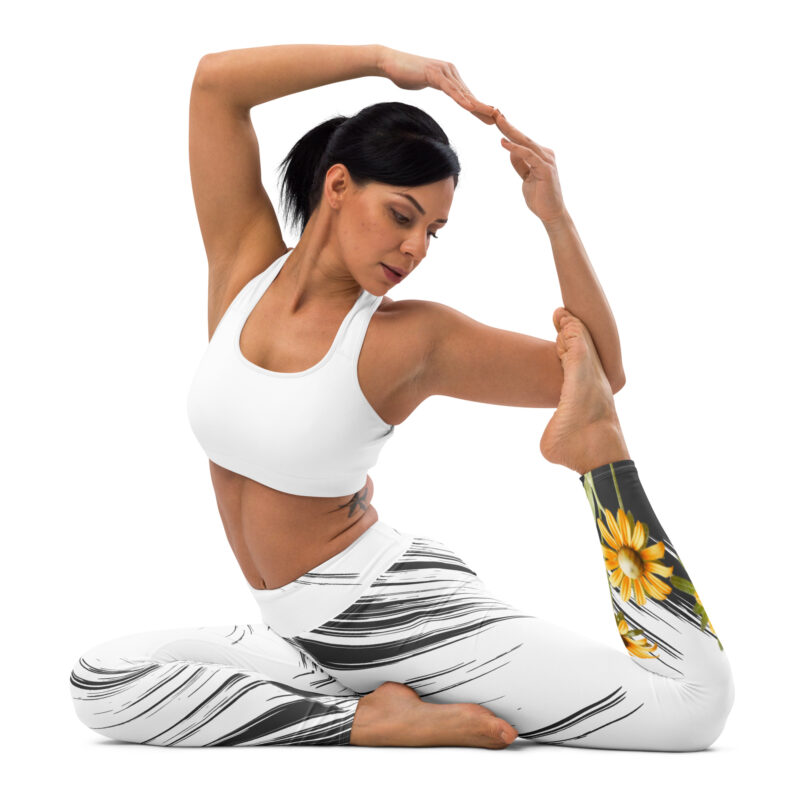 Amber Brown-Eyed Susan – Yoga Leggings – XS (front view)
