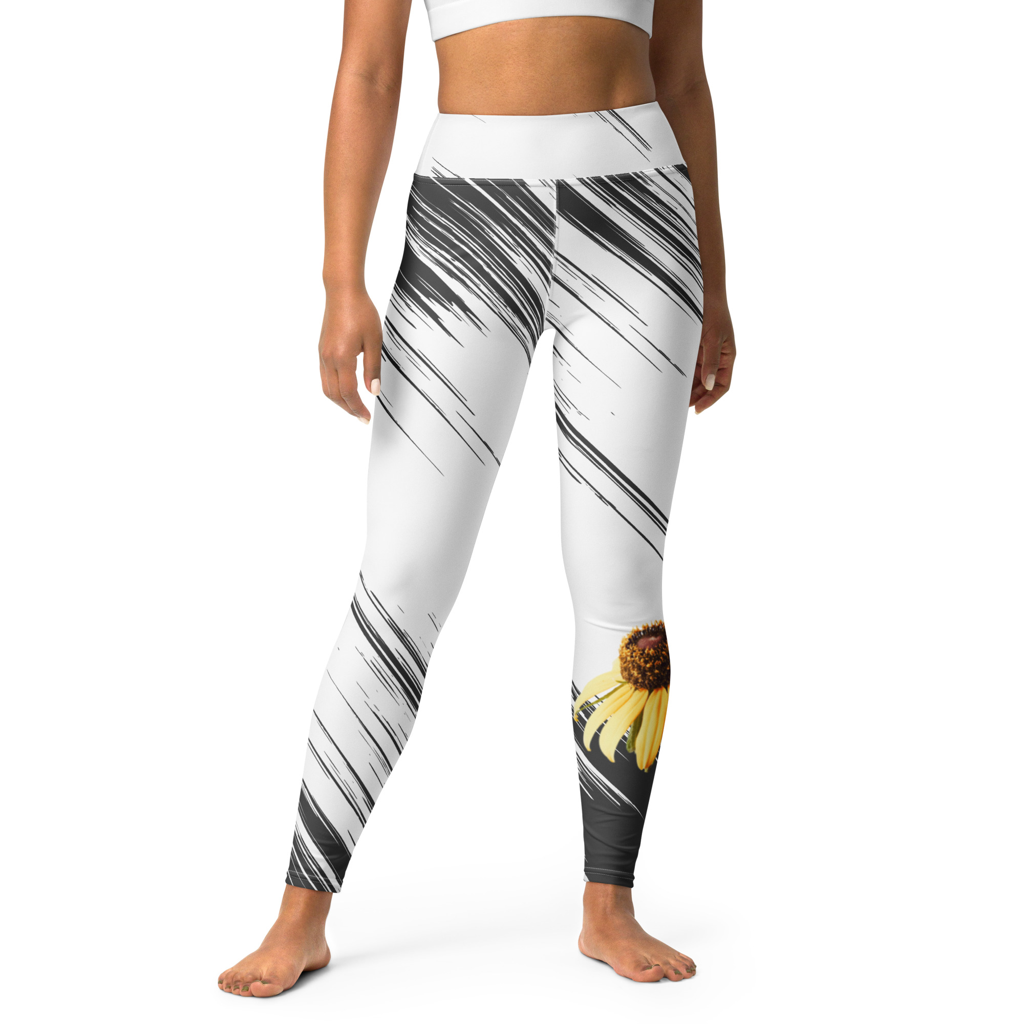 Golden Brown-Eyed Susan – Yoga Leggings – XS (front view)