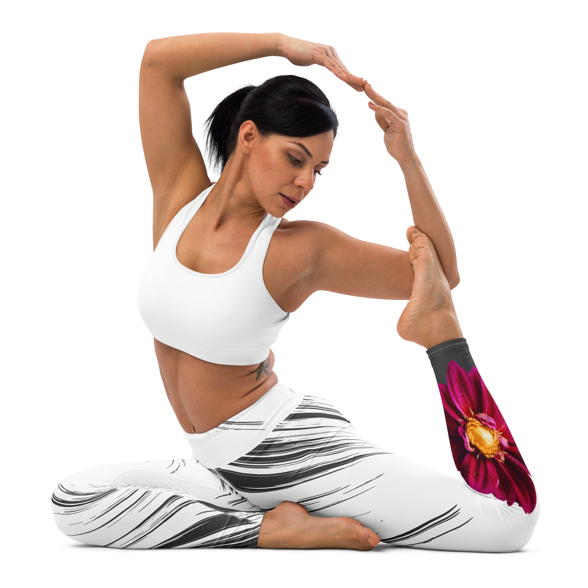 Crimson Dahlia – Yoga Leggings Crimson Dahlia – Yoga Leggings – XS (front view)