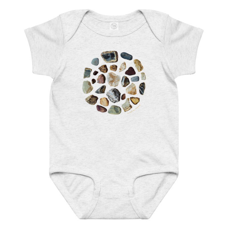 Rock Solid baby bodysuit – Ash