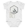 Praying Mantis No.2 – Lil Bug Praying Mantis No.2 – Lil Bug baby bodysuit – Ash (front view)