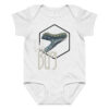 Caterpillar – Lil Bug Caterpillar – Lil Bug baby bodysuit – Ash (front view)