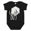 Praying Mantis No.2 – Lil Bug Praying Mantis No.2 – Lil Bug baby bodysuit – Ash (front view)