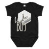 Praying Mantis – Lil Bug Praying Mantis – Lil Bug baby bodysuit – Ash (front view)