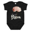 Blush Peony – Born to Bloom Blush Peony – Born to Bloom baby bodysuit – Ash (front view)