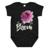 Double Cosmos – Born to Bloom Double Cosmos – Born to Bloom baby bodysuit – Ash (front view)