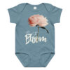 Blush Peony – Born to Bloom Blush Peony – Born to Bloom baby bodysuit – Ash (front view)