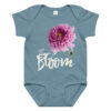 Double Cosmos – Born to Bloom Double Cosmos – Born to Bloom baby bodysuit – Ash (front view)