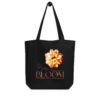 Born to Bloom – Amber Dahlia – Organic Tote Born to Bloom – Amber Dahlia – Organic Tote tote bags – Black (front view)