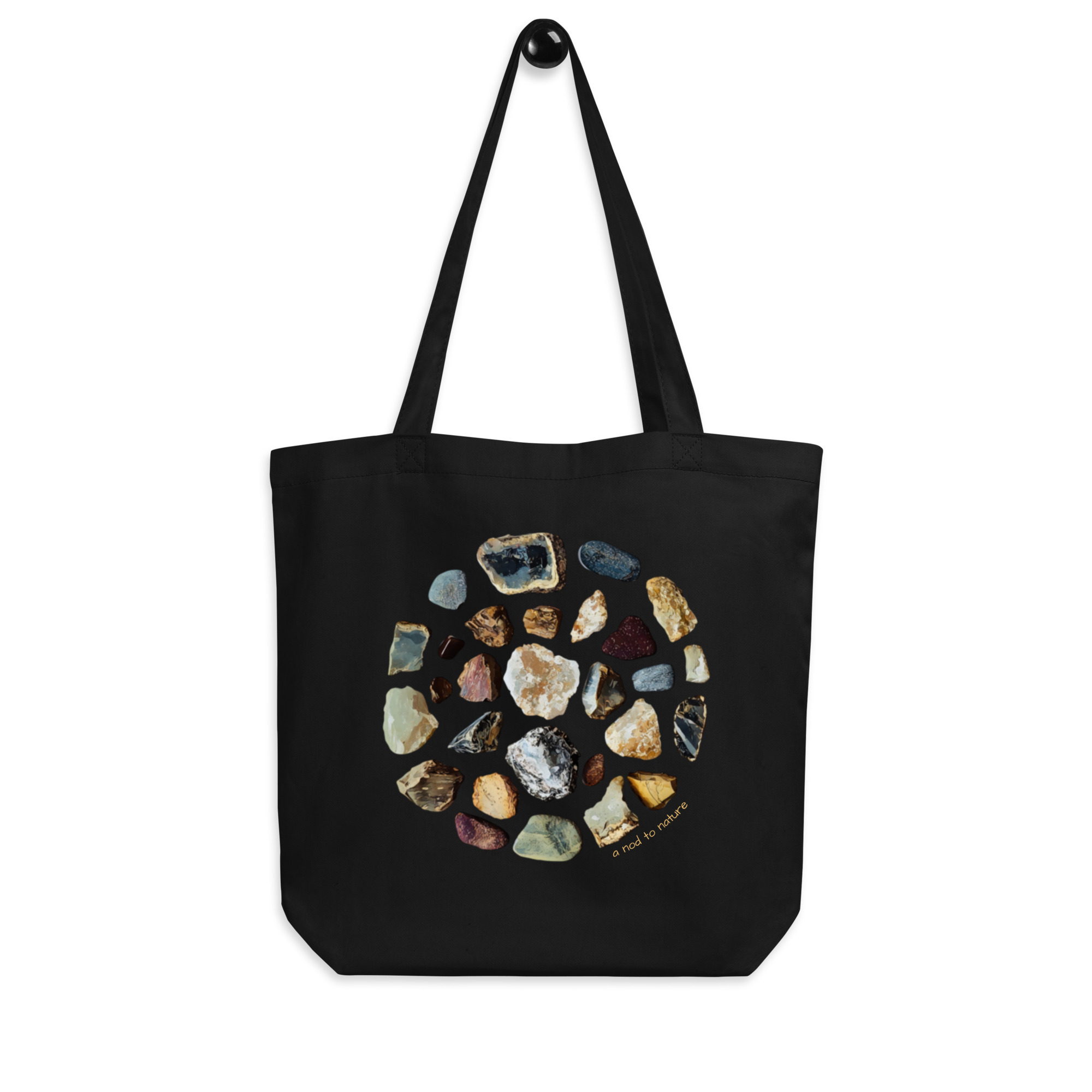 Circle of Stones – Organic Tote Circle of Stones – Organic Tote tote bags – Black (front view)