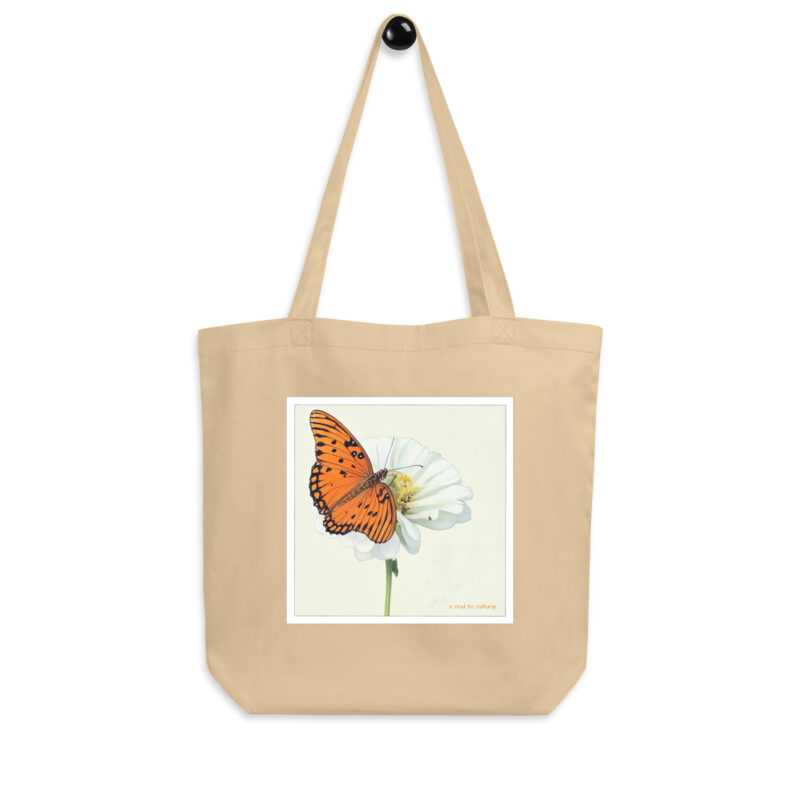 Flutter & Bloom – Organic Tote tote bags – Black (front view)