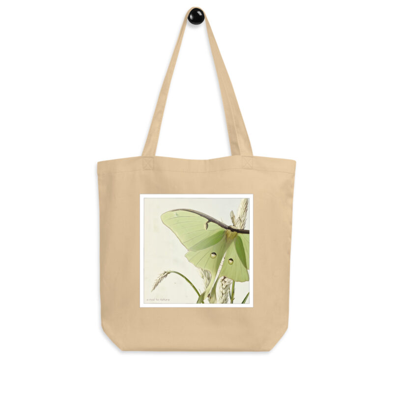 Luna Moth – Organic Tote tote bags – Black (front view)