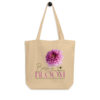 Born to Bloom – Double Cosmos – Organic Tote Born to Bloom – Double Cosmos – Organic Tote tote bags – Black (front view)