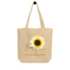 Born to Bloom – Golden Sunflower – Organic Tote Born to Bloom – Golden Sunflower – Organic Tote tote bags – Black (front view)