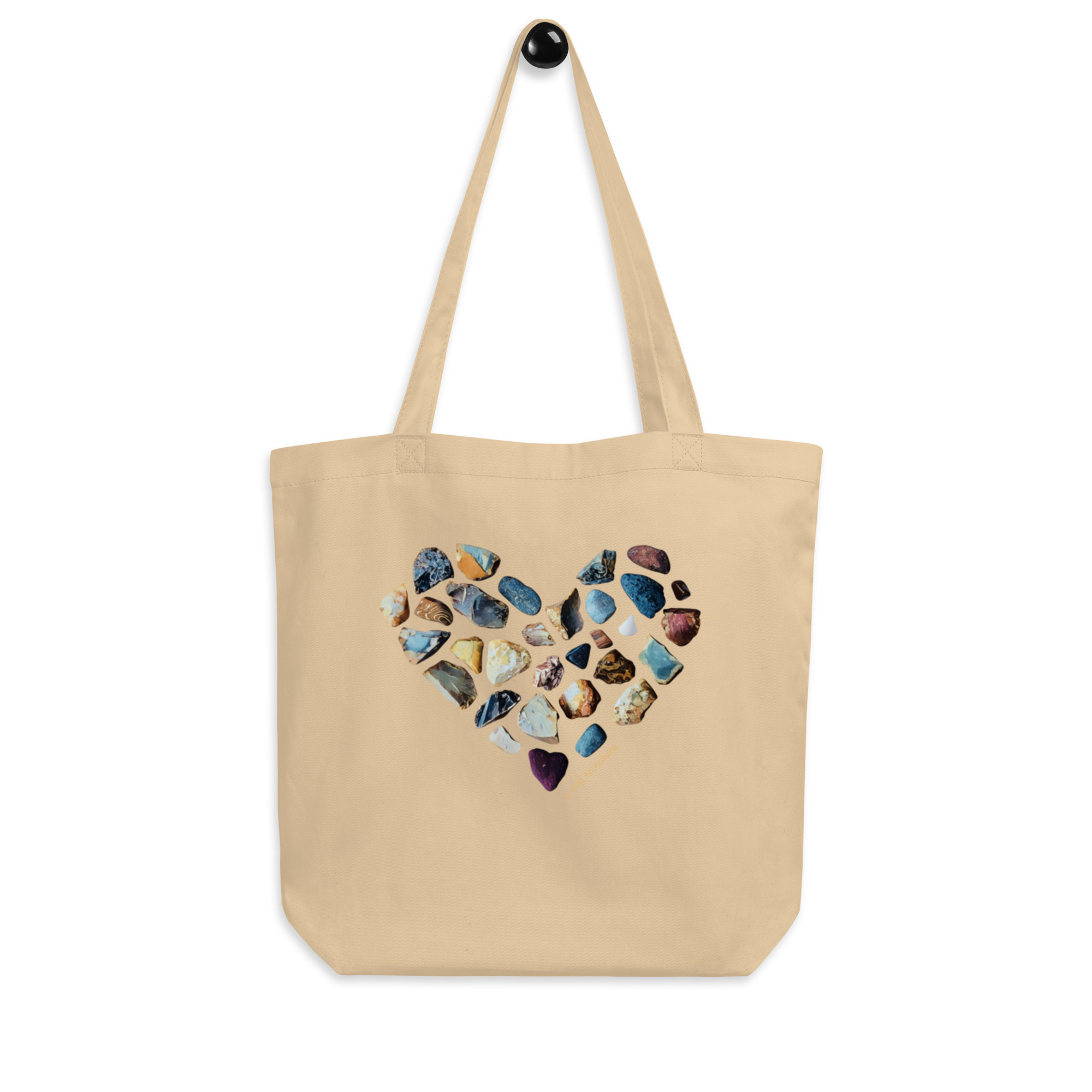 Heart of Stones – Organic Tote Heart of Stones – Organic Tote tote bags – Black (front view)