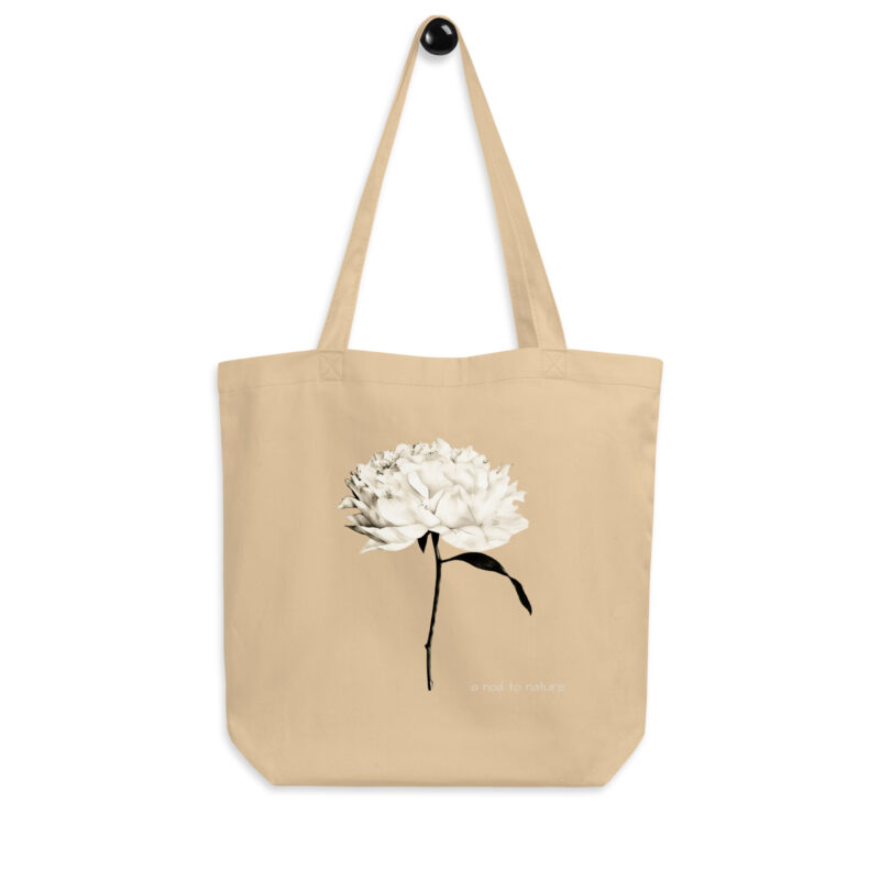 Peony – Organic Tote Peony – Organic Tote tote bags – Black (front view)