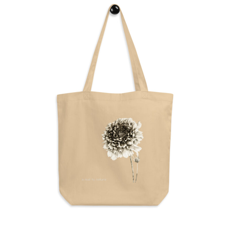 Double Cosmos – Organic Tote tote bags – Black (front view)