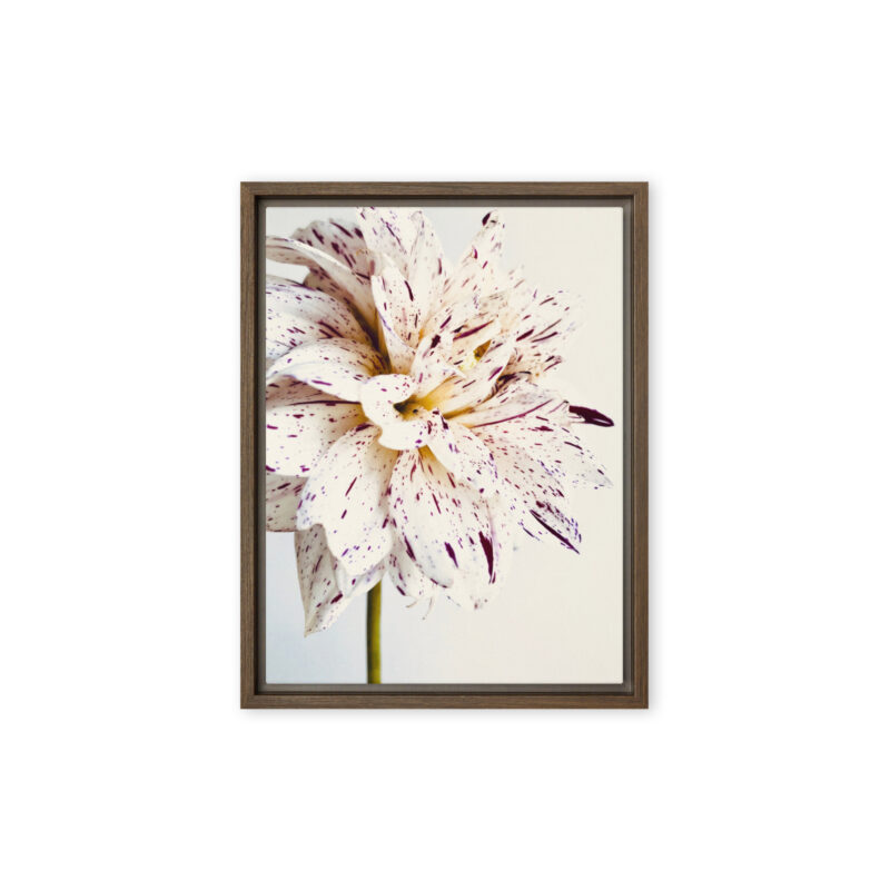 Speckled Bloom framed canvas art (front view)