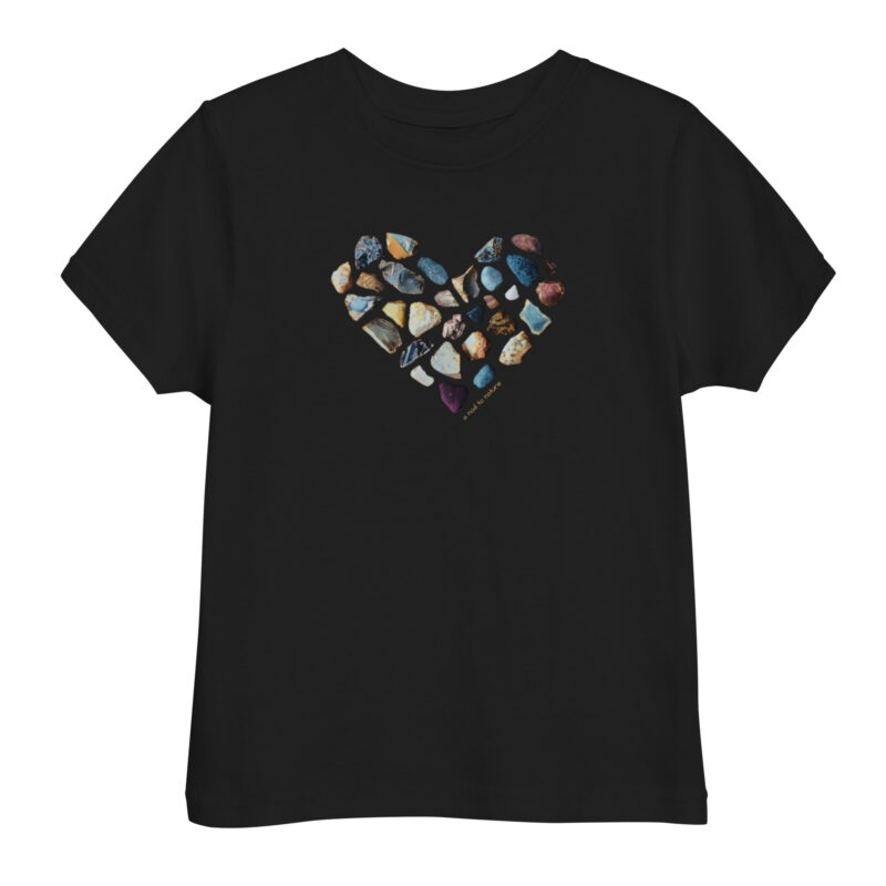 Pebble Heart Pebble Heart kids' t-shirt – Black (front view)