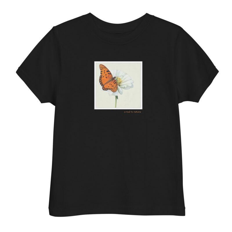 Flutter & Bloom – Children’s Tee kids' t-shirt – Black (front view)