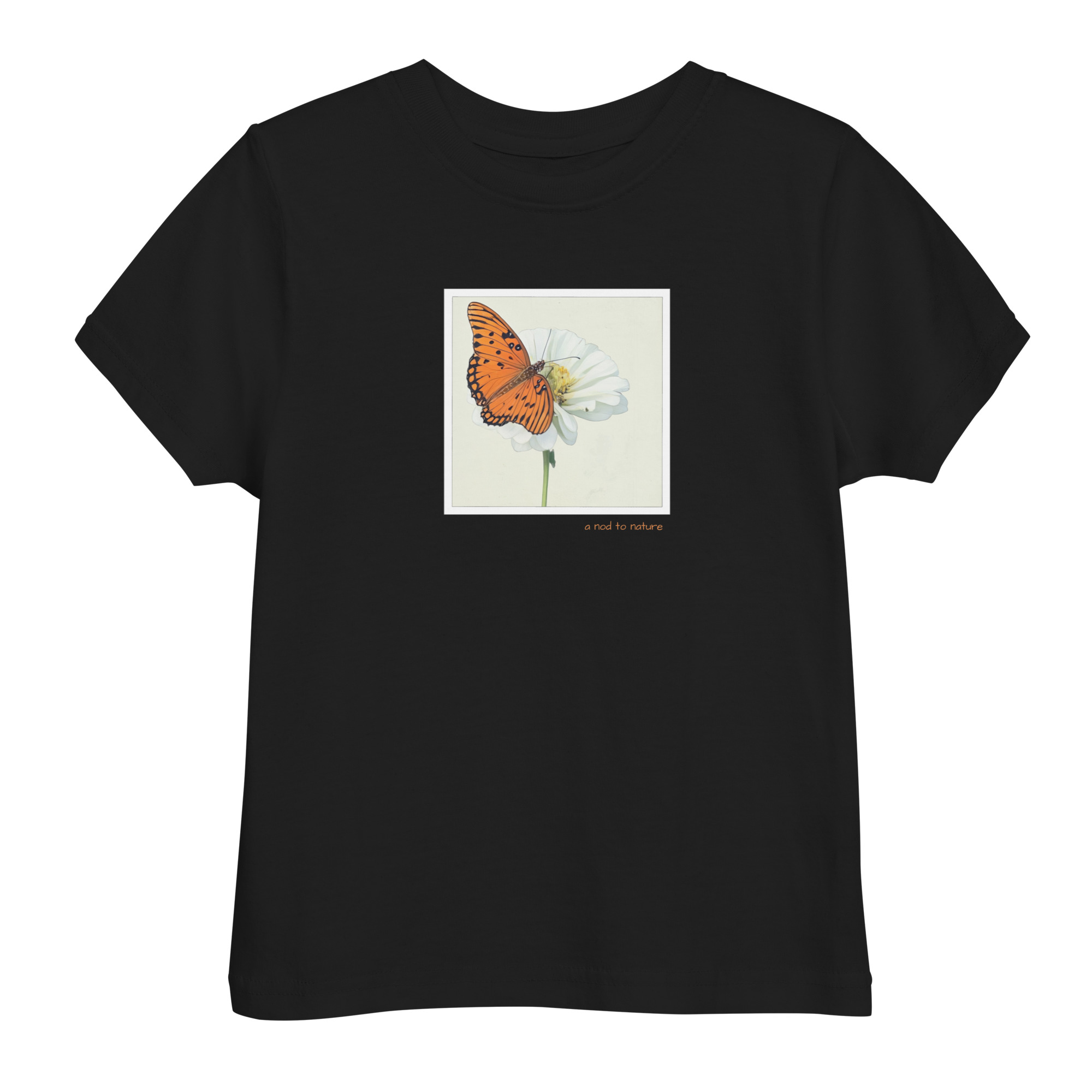 Flutter & Bloom – Children’s Tee Flutter & Bloom – Children’s Tee kids' t-shirt – Black (front view)
