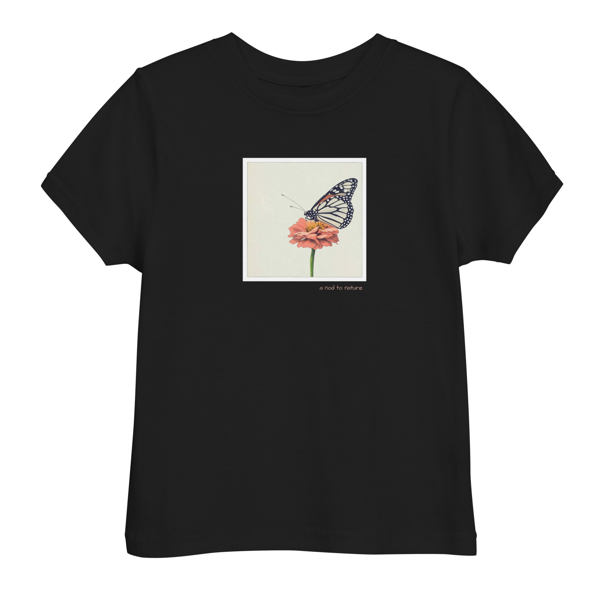 Monarch & Bloom – Children’s Tee Monarch & Bloom – Children’s Tee kids' t-shirt – Black (front view)