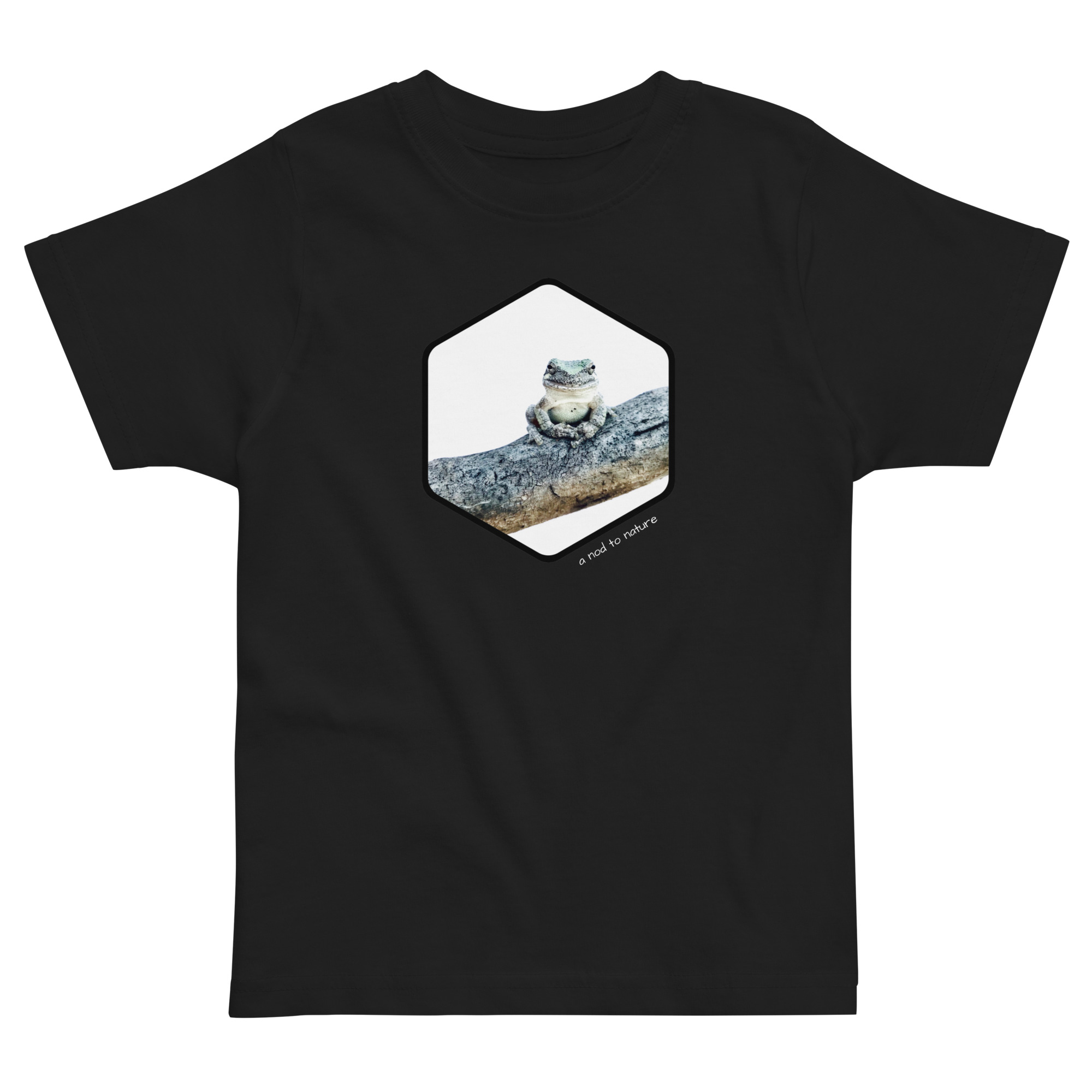 Tree Frog kids' t-shirt – Black (front view)