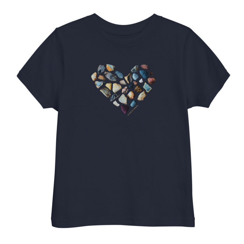 Pebble Heart Pebble Heart kids' t-shirt – Black (front view)
