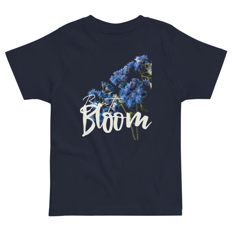 Born to Bloom – Blue Mistflower Born to Bloom – Blue Mistflower kids' t-shirt – 2 (front view)