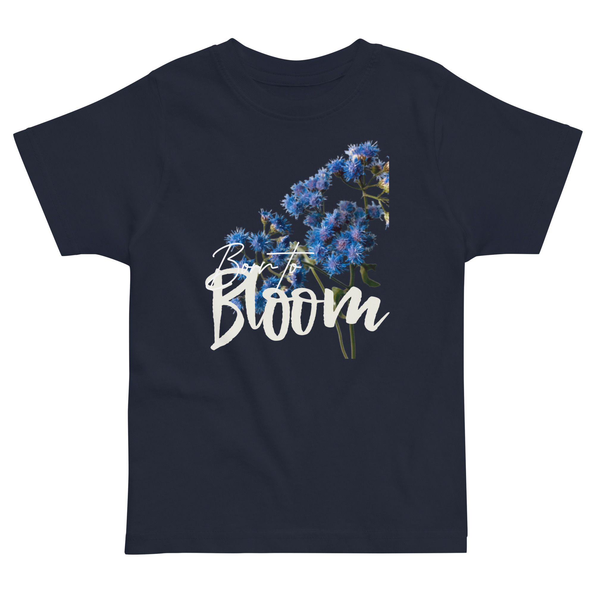 Born to Bloom – Blue Mistflower Born to Bloom – Blue Mistflower kids' t-shirt – 2 (front view)