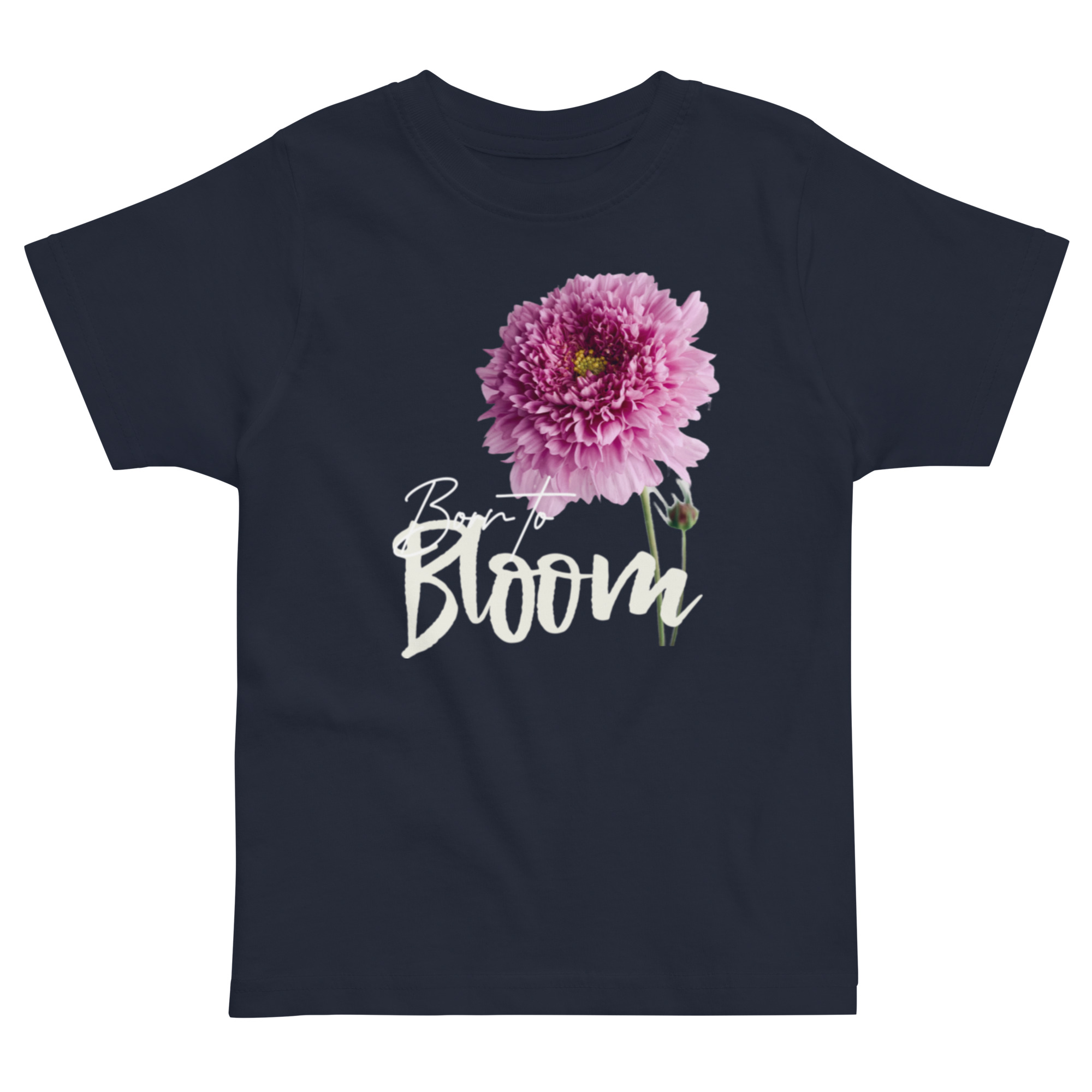 Born to Bloom – Double Cosmos kids' t-shirt – Black (front view)