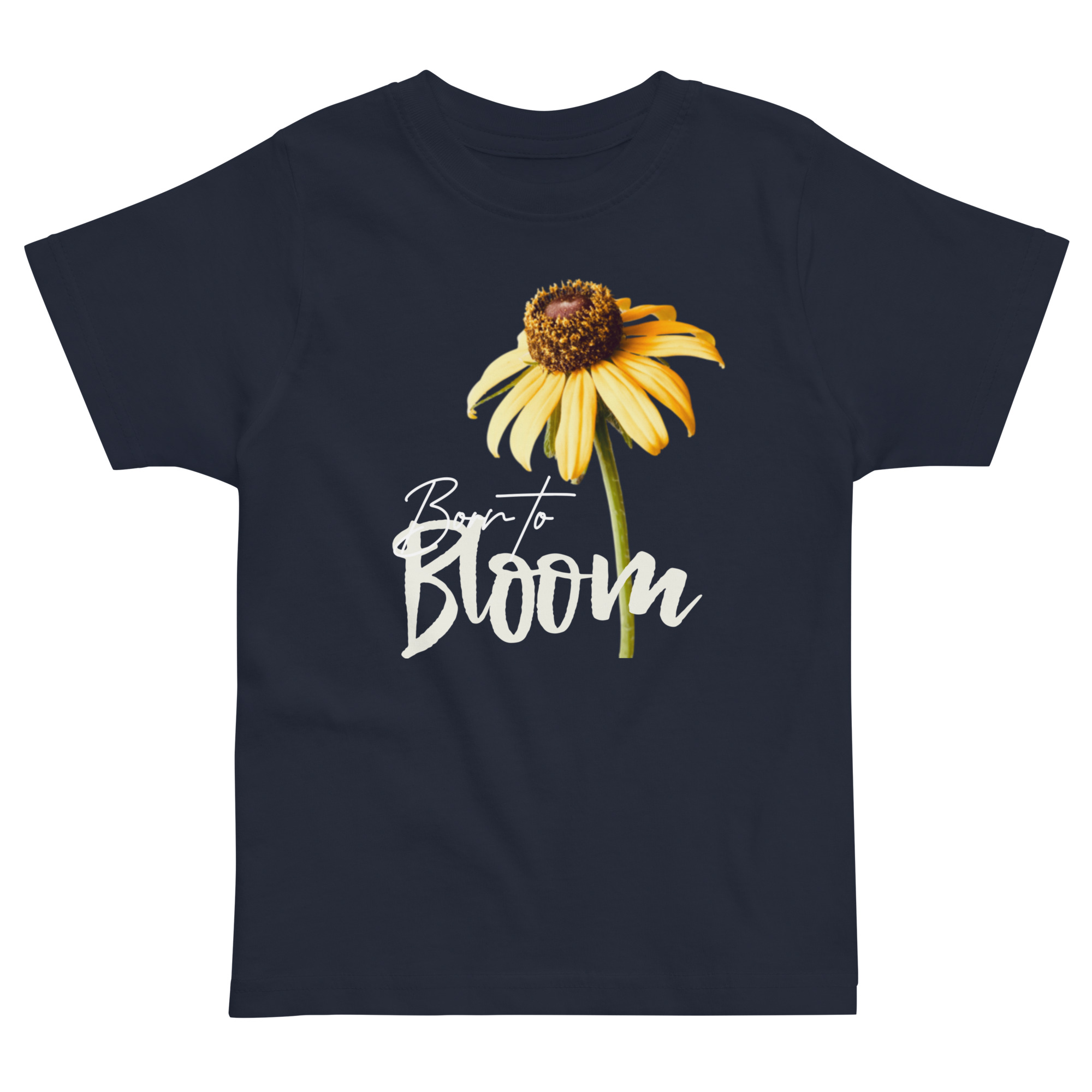 Born to Bloom – Brown-Eyed Susan Born to Bloom – Brown-Eyed Susan kids' t-shirt – Black (front view)