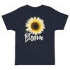 Born to Bloom – Sunflower Born to Bloom – Sunflower kids' t-shirt – Black (front view)