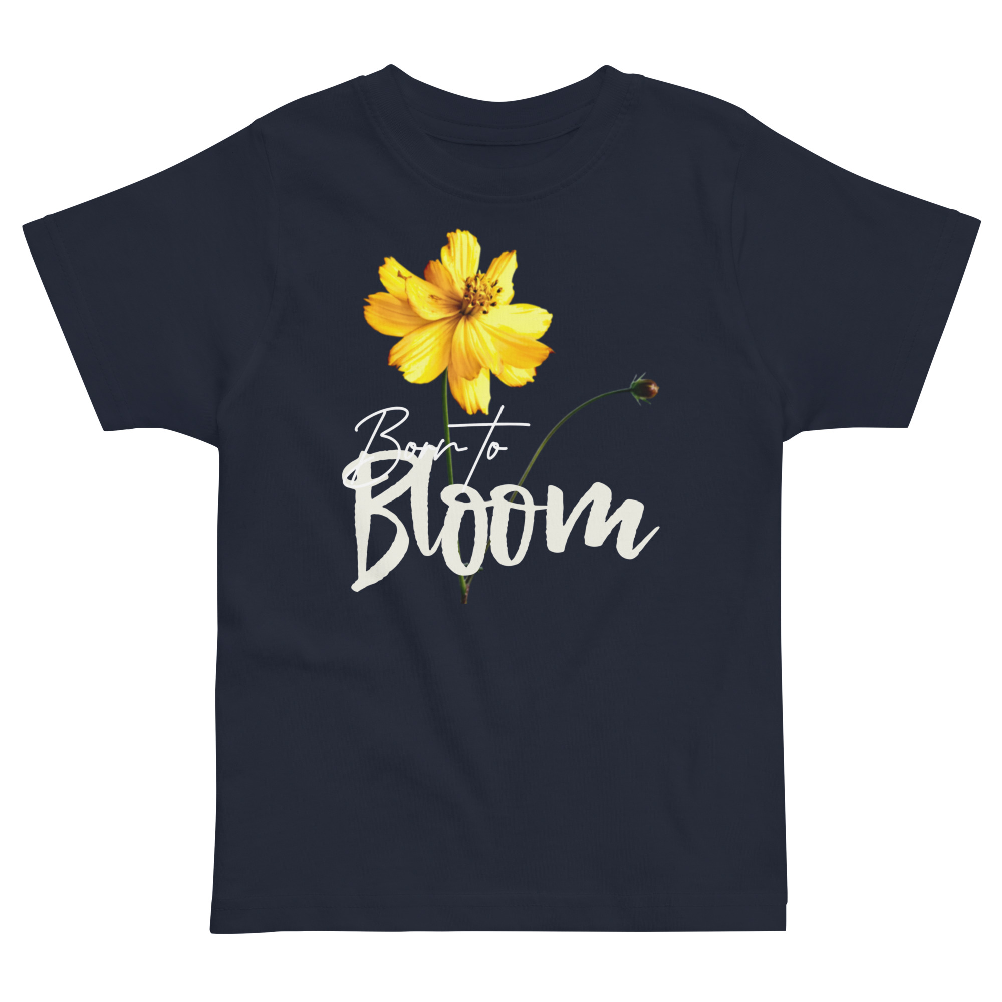 Born to Bloom – Cosmos kids' t-shirt – Black (front view)