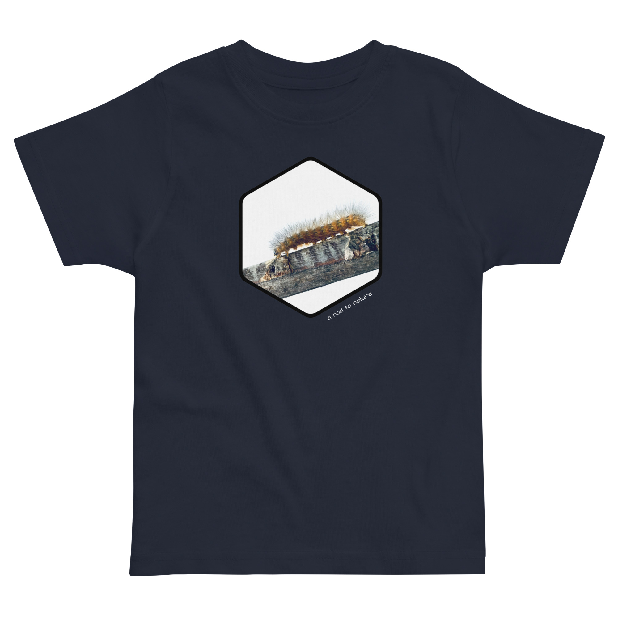 Fuzzy Caterpillar kids' t-shirt – Black (front view)