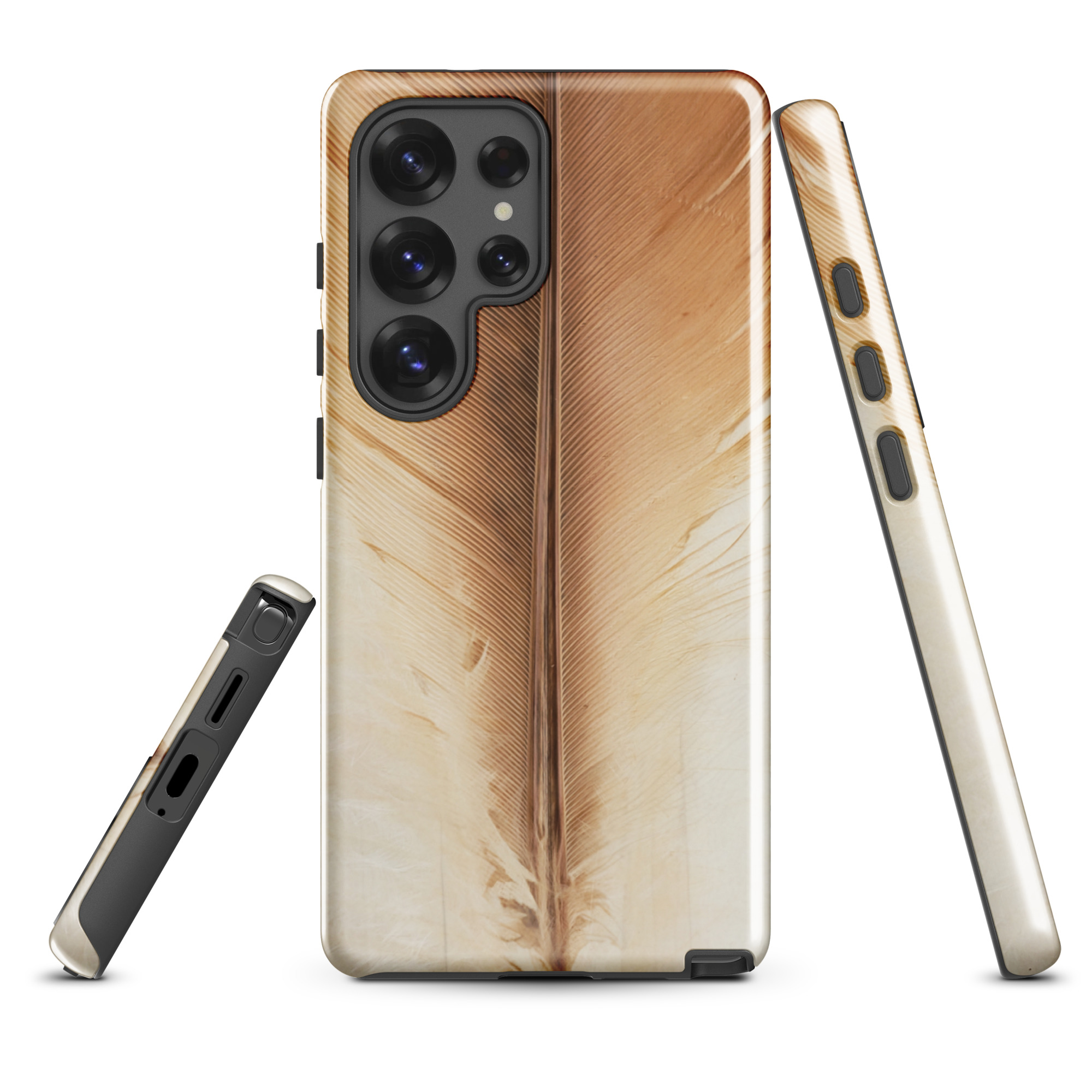 Golden Feather – Samsung® Case phone case – Samsung Galaxy S10 (front view)