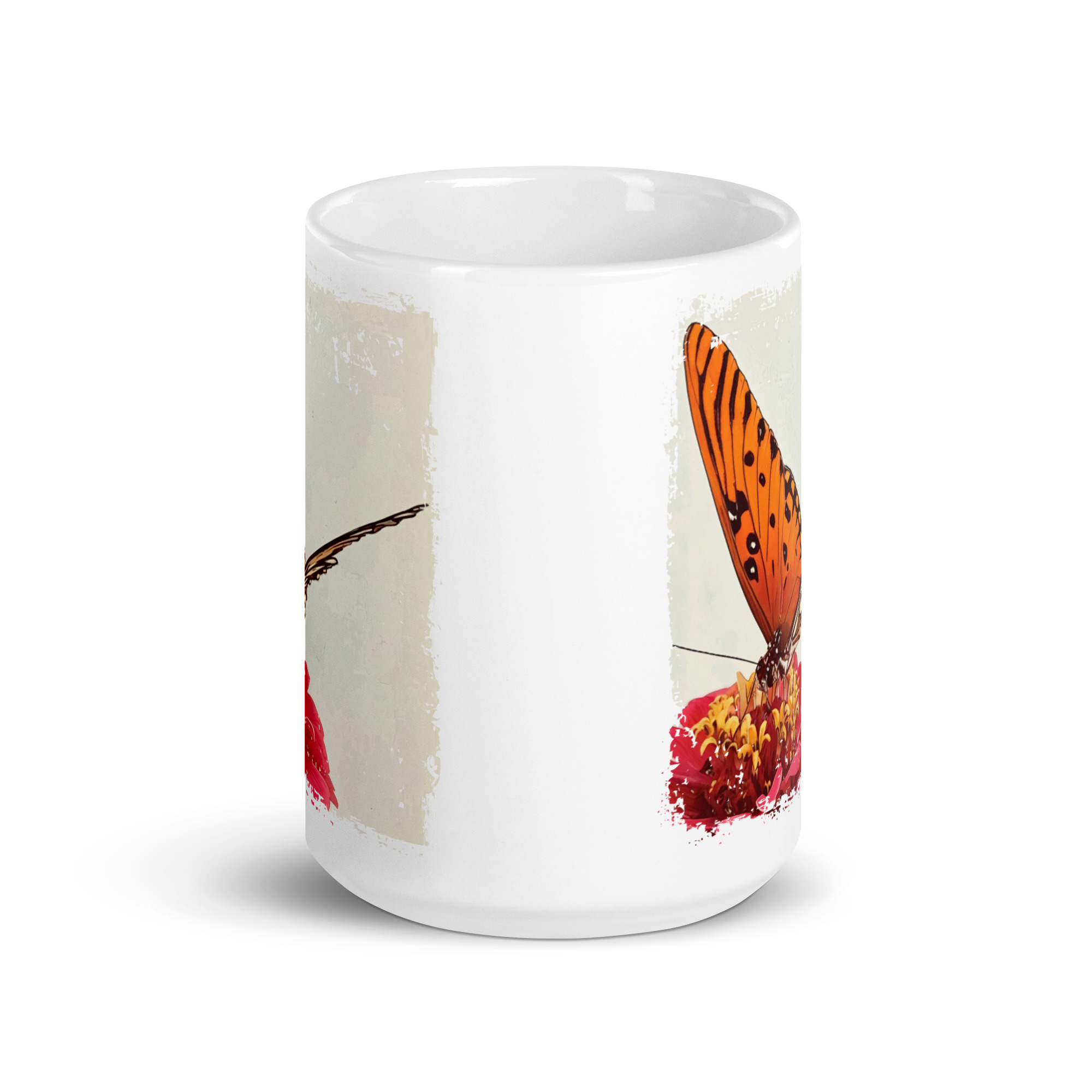 Butterfly & Bloom – 15oz Mug Butterfly & Bloom – 15oz Mug mugs (front view)