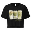 Wildlace crop tee – Black (front view)