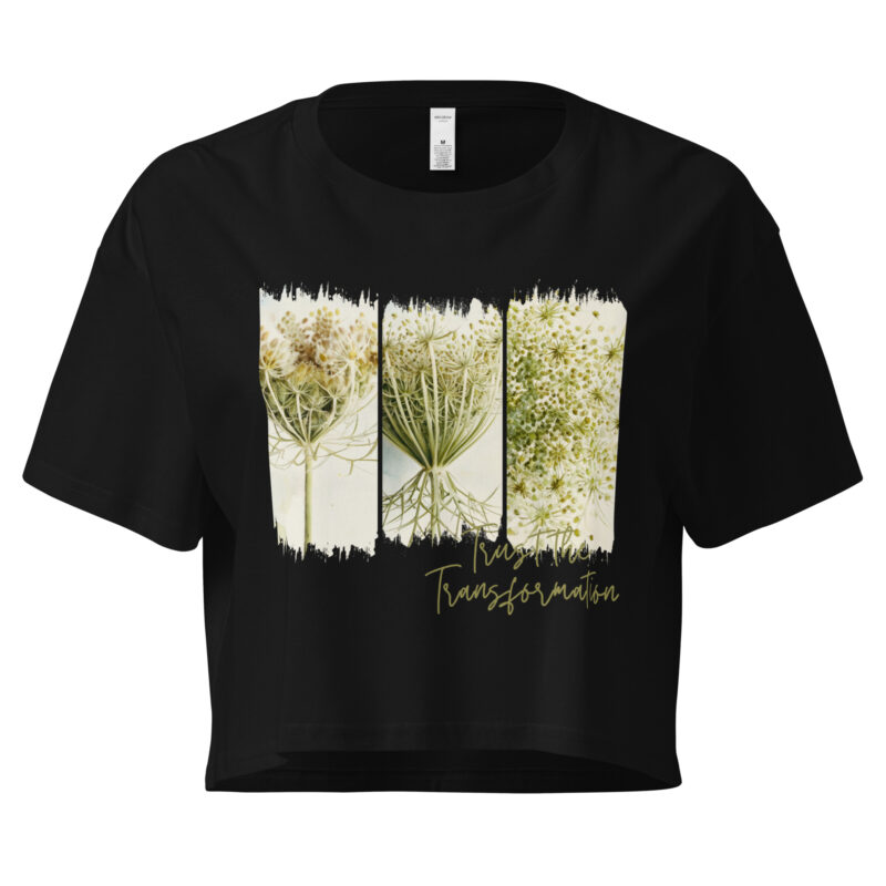 Wildlace Wildlace crop tee – Black (front view)