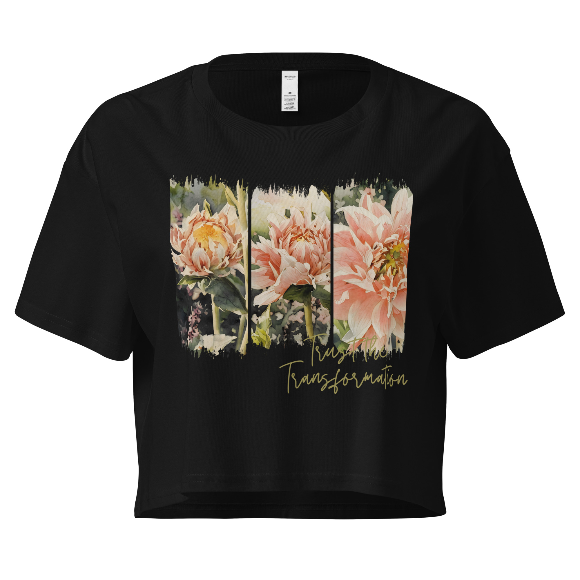 Becoming – Crop Tee Becoming – Crop Tee – Black (front view)