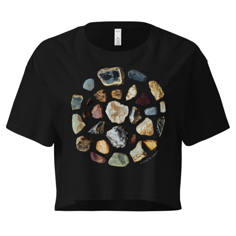 Gathered Ground Gathered Ground crop tee – Black (front view)