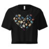Heart of Stones crop tee – Black (front view)