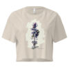 Bee & Basil – Crop Tee – Bone (front view)