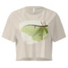 Luna crop tee – Bone (front view)