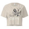 Born to Bloom crop tee – Bone (front view)