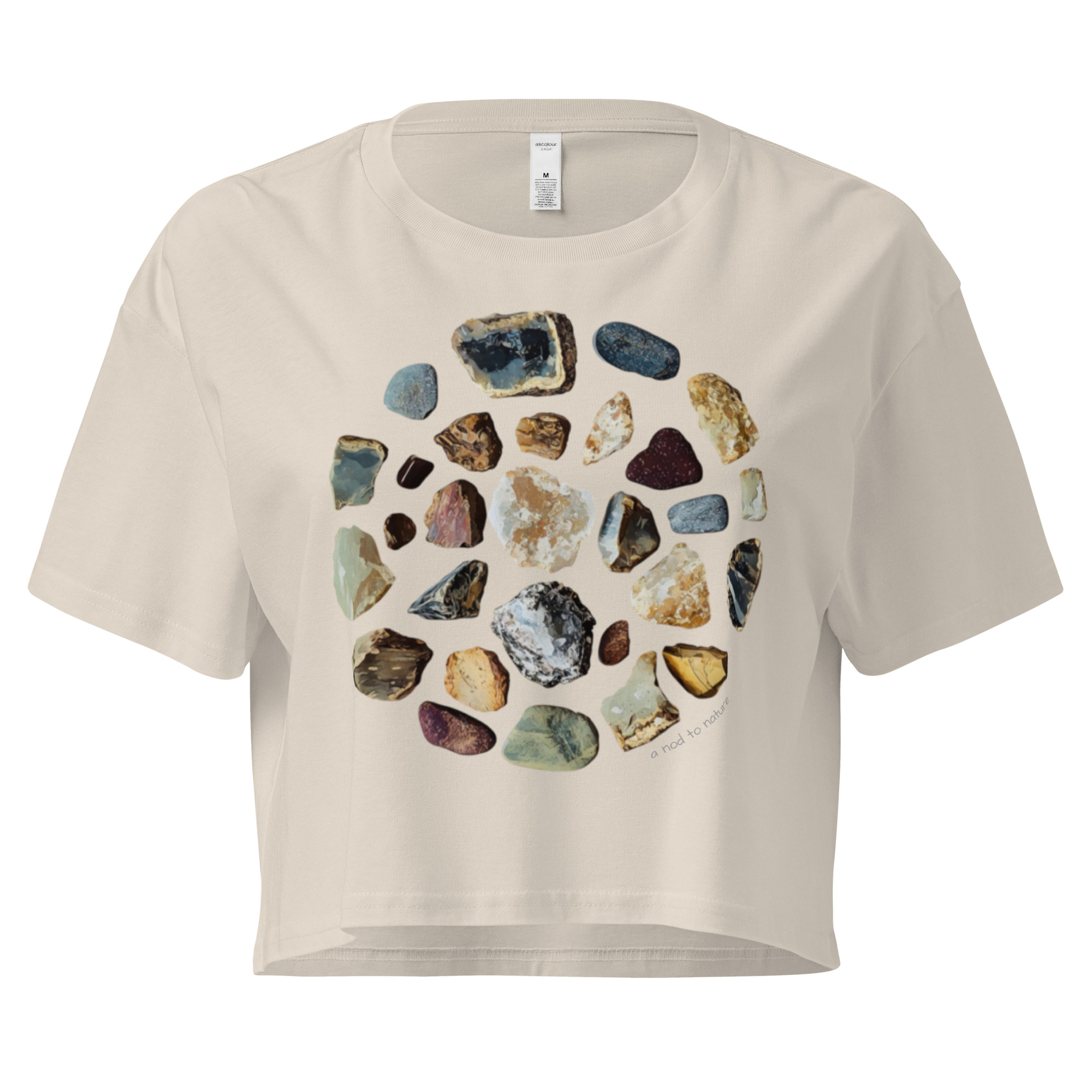 Gathered Ground Gathered Ground crop tee – Black (front view)