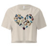 Heart of Stones crop tee – Black (front view)